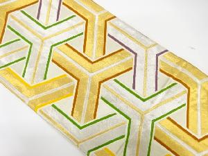 アンティーク　網目模様織り出し袋帯（着用可）